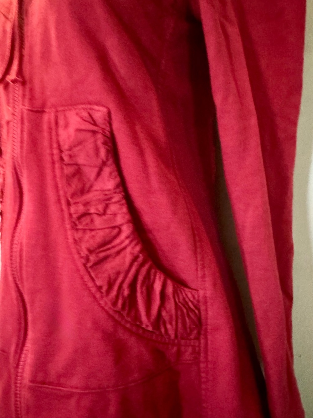 [Prairie Underground] Long Cloak Hoodie in Crimson Sz: M - Picture 13 of 15